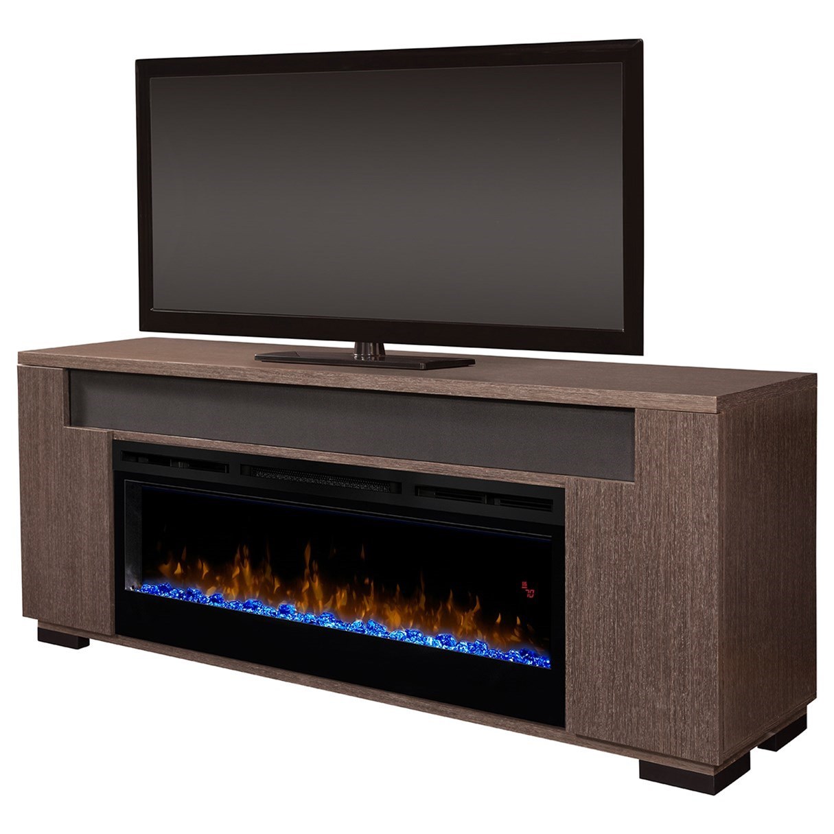 Haley electric fireplace entertainment center in white sale
